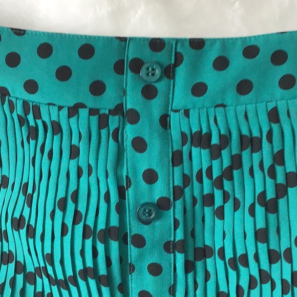 BCBGeneration Polka Dot Pleated Hi-low Skirt XXS - Picture 6 of 6